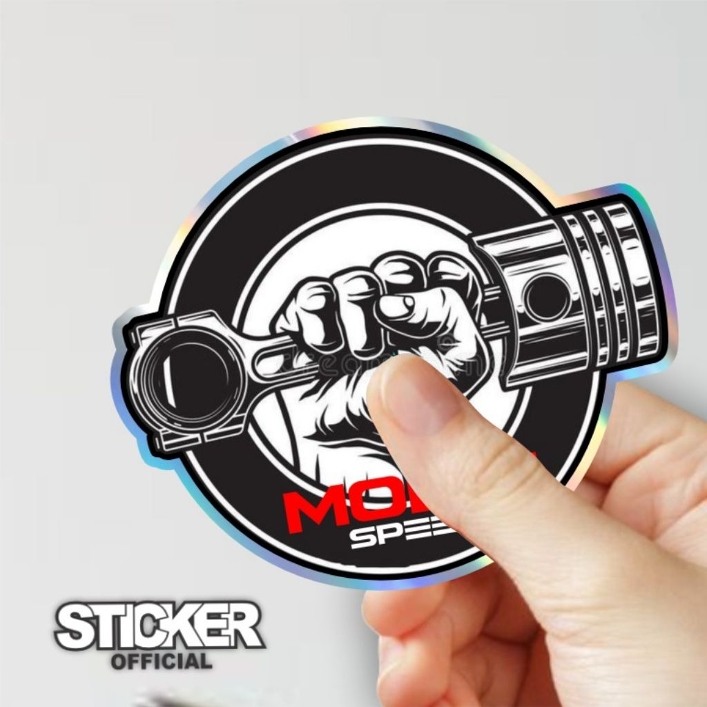 stiker logo otomotif, modifikasi, stiker 2D hologram, buat helem, motor