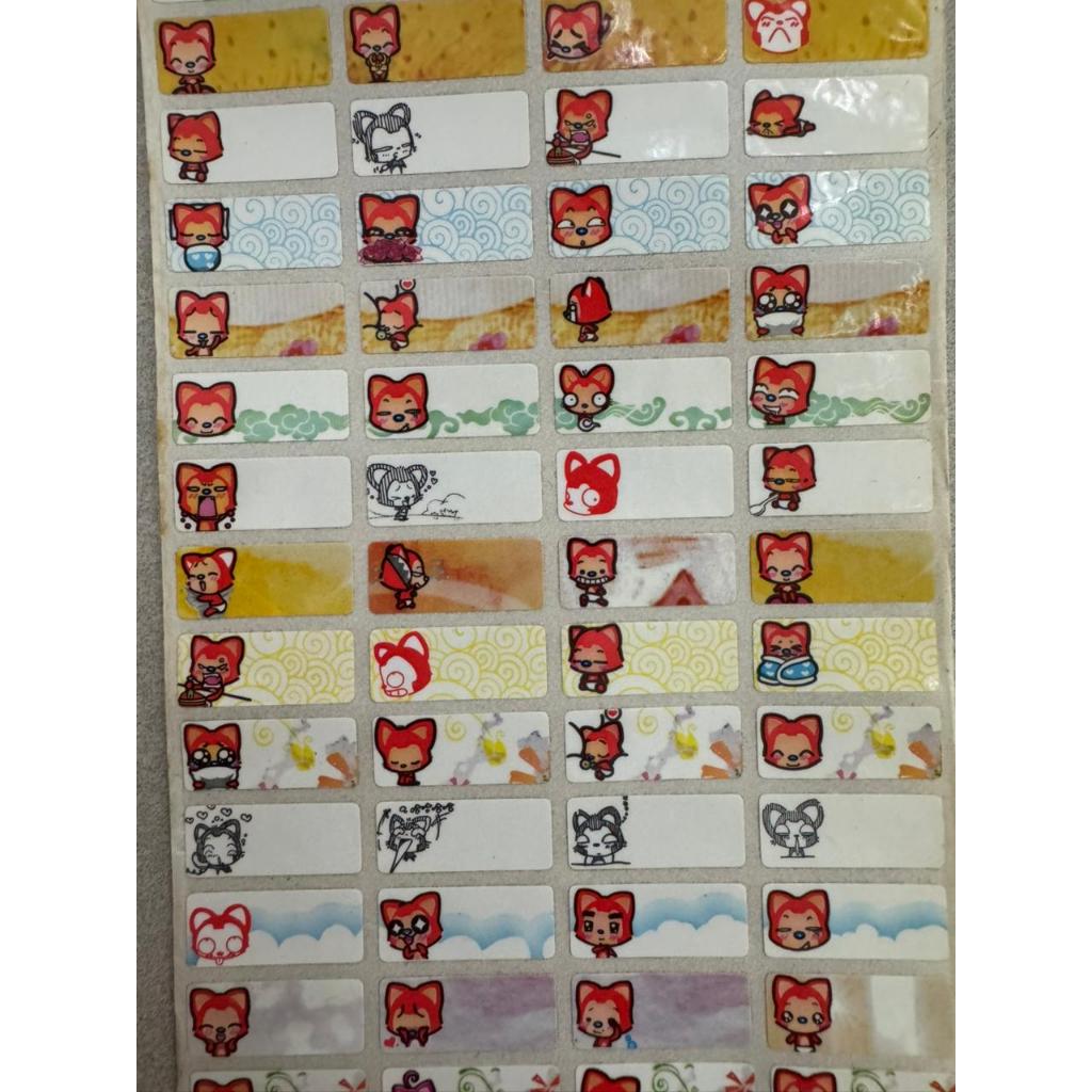 RED PANDA MERAH Custom Waterproof Name Sticker Stiker Label Nama Stickers Anti Air Botol Minum Anti 