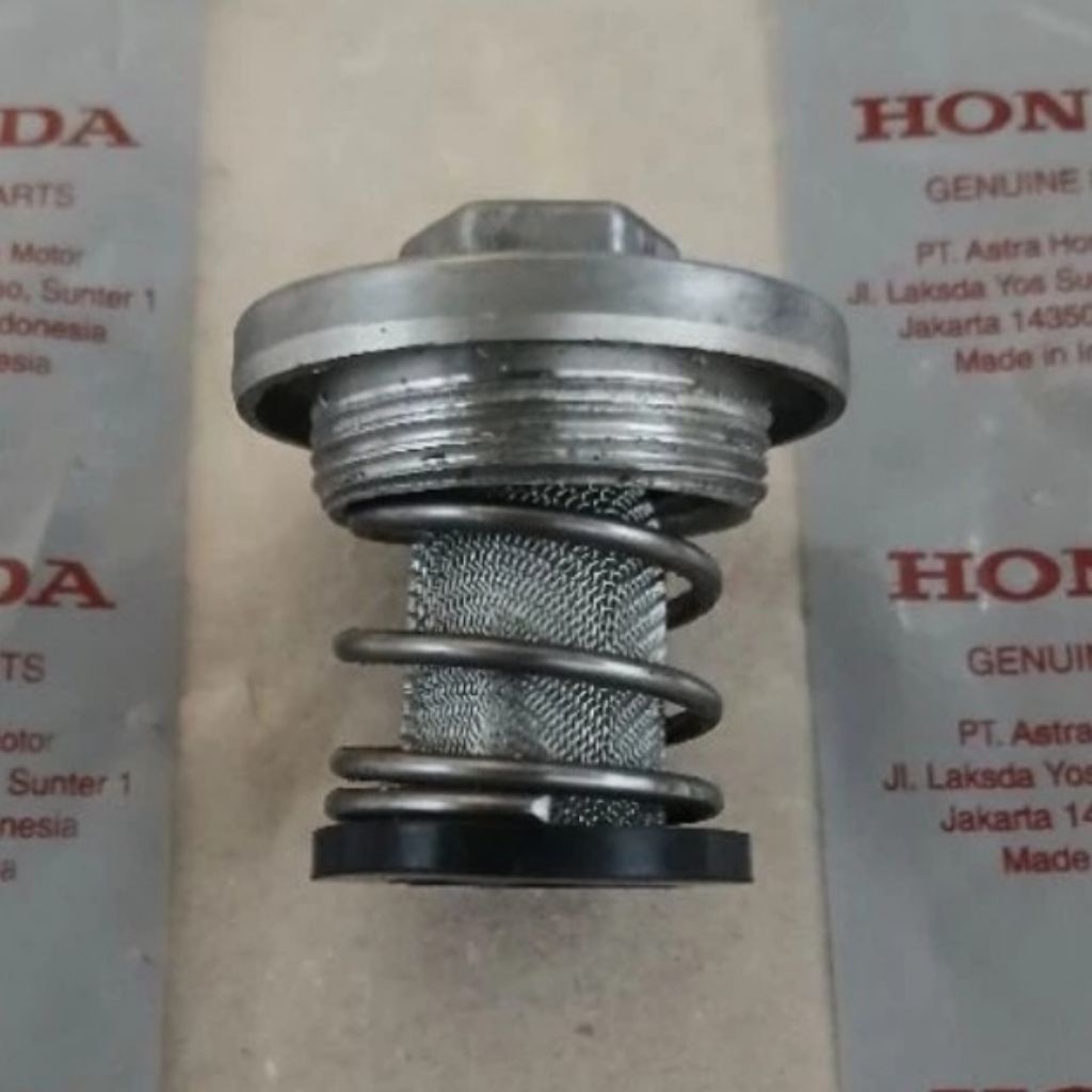TUTUP PEMBUANGAN OLI BAUT FILTER OLI BAWAH SET SARINGAN PER HONDA PCX ADV VARIO 150 160 NEW ORIGINAL