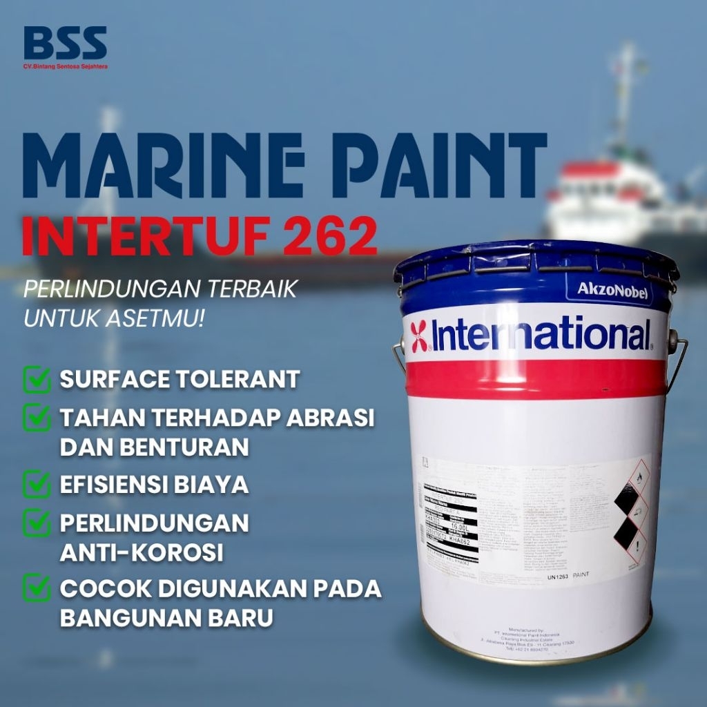Cat Kapal Marine Paint International Intertuf 262 Red 5 Liter