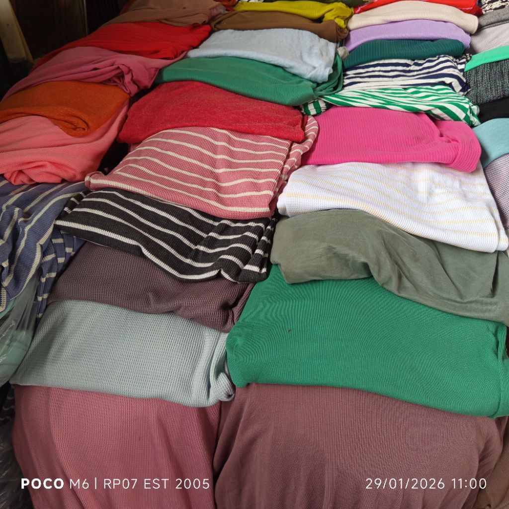 HARGA/0,5 M | KAIN KAOS WAFFLE UNIQLO | KAIN KAOS WAFER MOTIF SALUR | BAHAN MANGO KNIT | BAHAN WAFEL