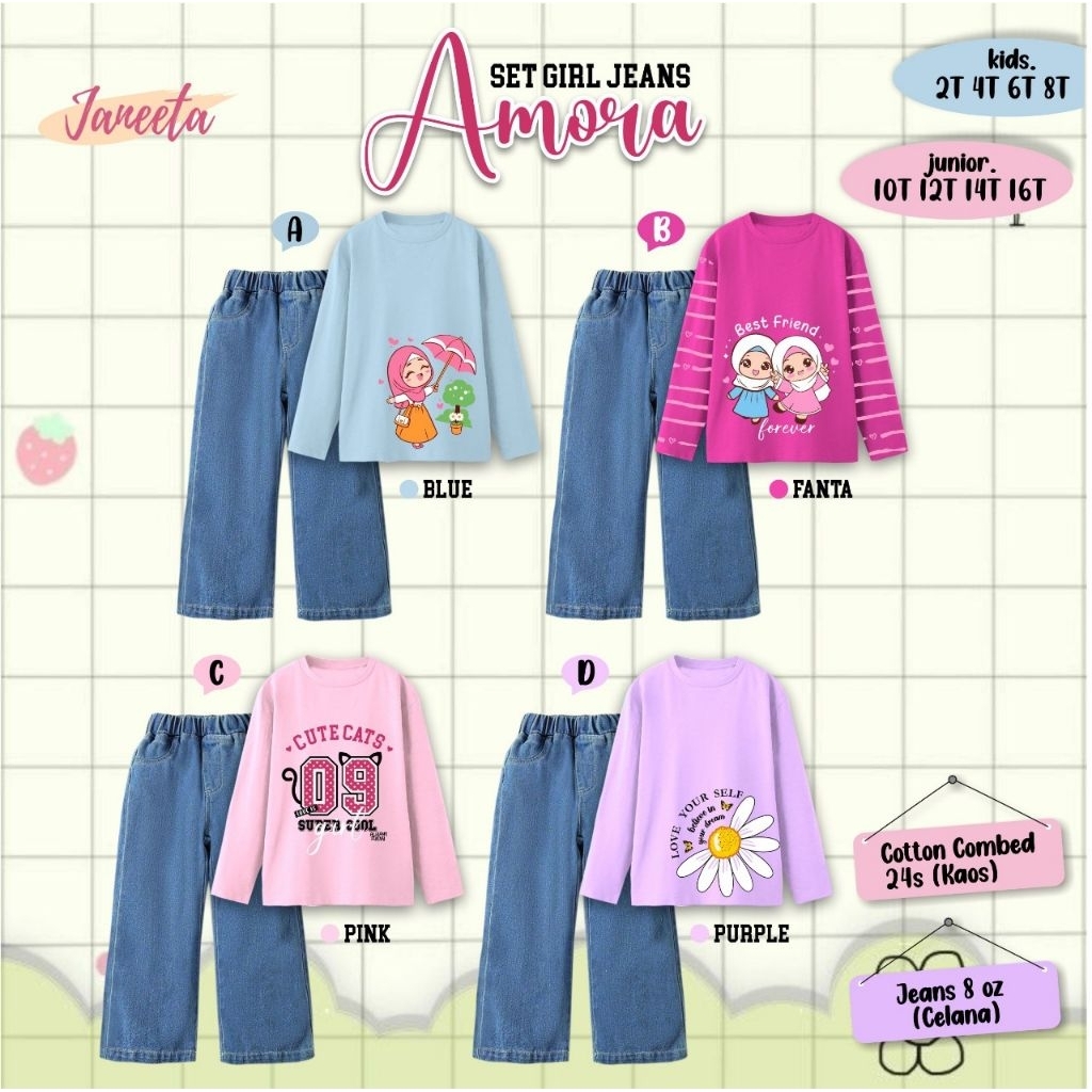 Amora JANEETA Set girl jeans Amora
