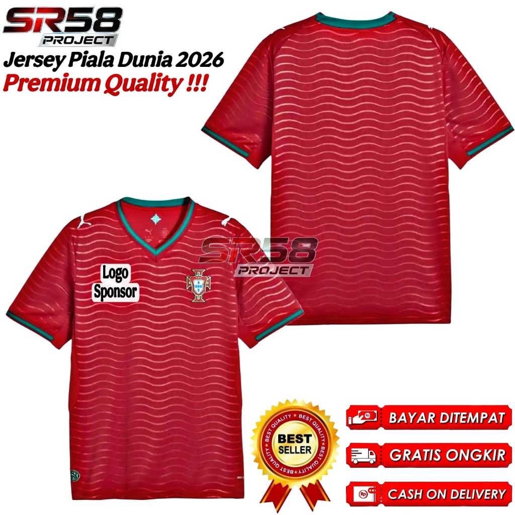 Jersey Portugal Piala Dunia 2026 Terbaru / Jersey Portugal World Cup Pildun Pria Wanita