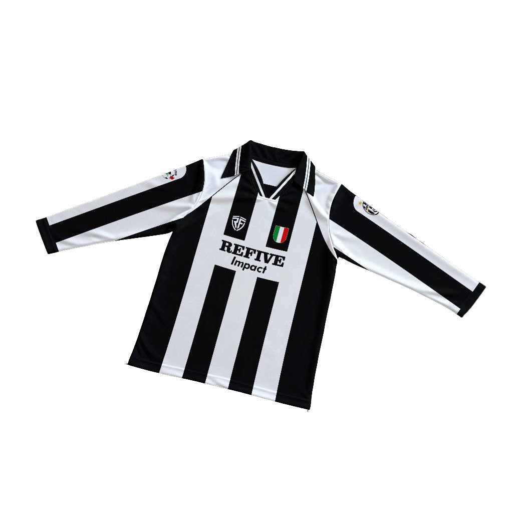 Refive- Jersey VINTAGE Long Sleeve Retro Jersey JUVENTUS 4 Atasan Tangan Panjang Pria Dan Wanita Pre