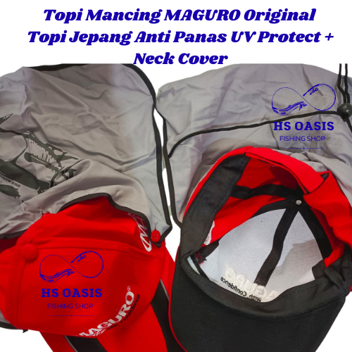 Topi Mancing MAGURO Original - Topi Jepang Anti Panas UV Protect + Neck Cover