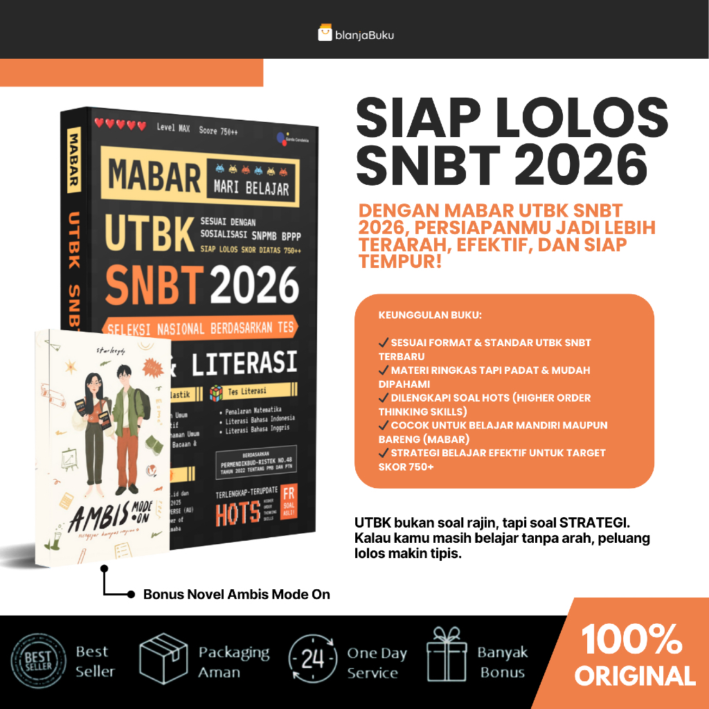 [BlanjaBuku] Buku Mabar Utbk Snbt 2026 Tps & Literasi | Buku Snbt 2026 - Garda Cendekia