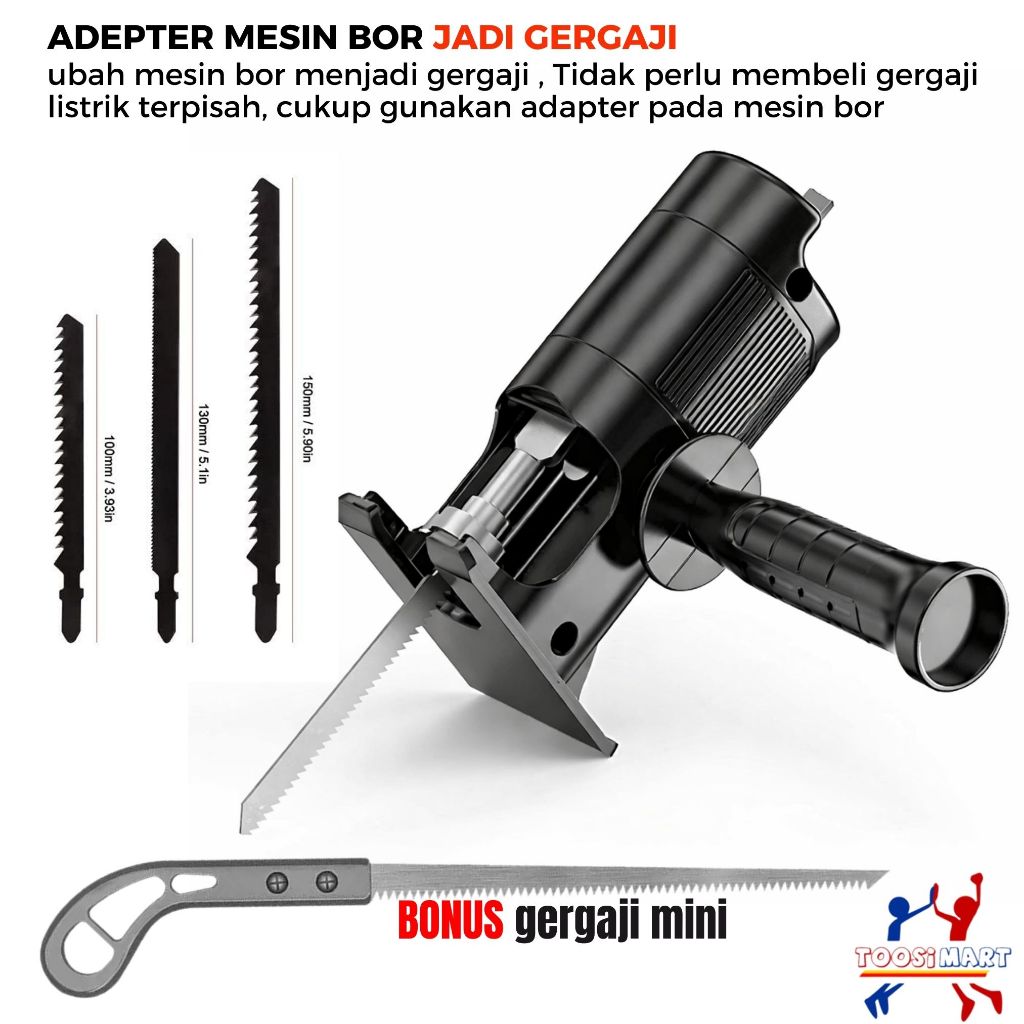 Gergaji Mesin Adapter Reciprocating Jigsaw / Adaptor Jigsaw Adaptor Bor Ke Gergaji Konektor Electric