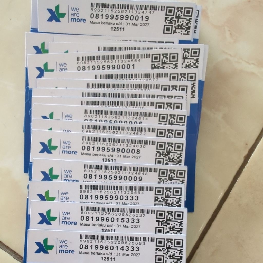 K) Nomor cantik XL kuota 3GB pilihan Nomor XL