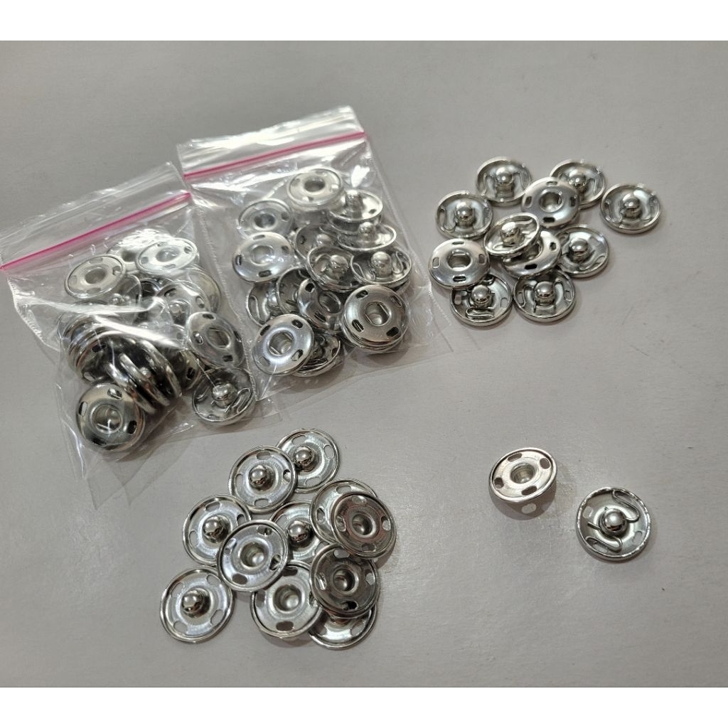 Kancing Cetit Jepret Besar 14 mm . Cetet nikel 14mm . halus . anti karat . 12pc