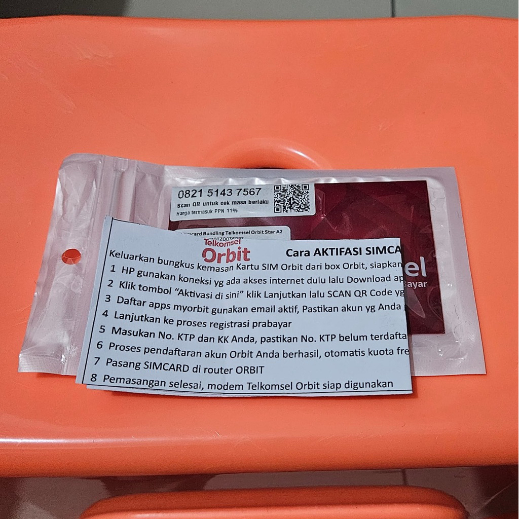 Kartu Perdana Sim Card Telkomsel Orbit Aktif