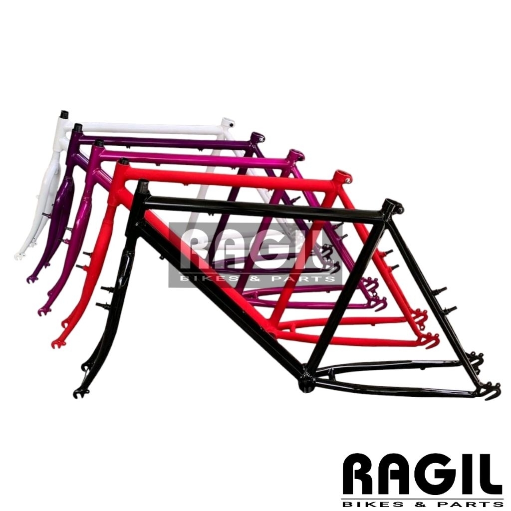FRAME SET SEPEDA FEDERAL 26 MTB BAYANGAN HITAM MERAH BIRU PUTIH DALANGAN BESI HITAM LAKI LAKI COWOK 