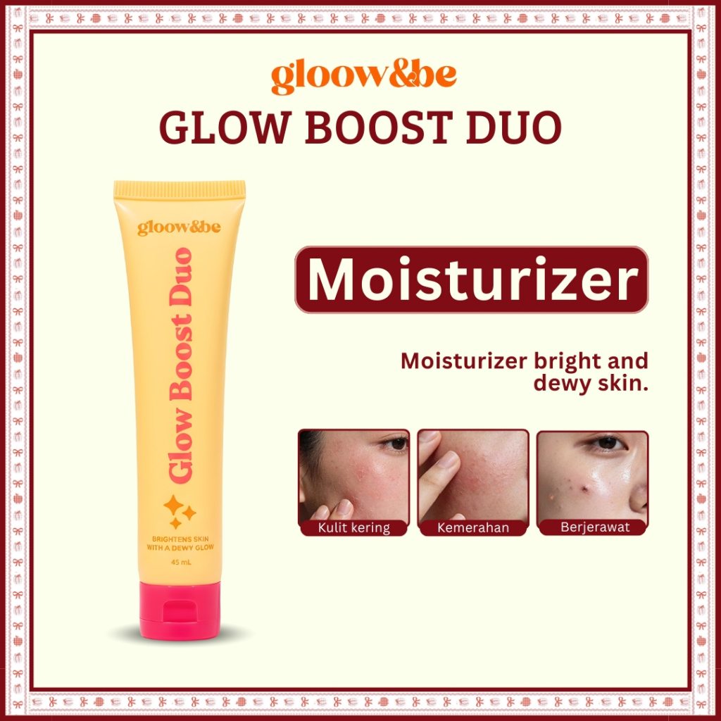 GLOOW&BE - Glow Boost Duo Moisturizer Pelembab Mencerahkan Kontol Minyak 45ml XX395