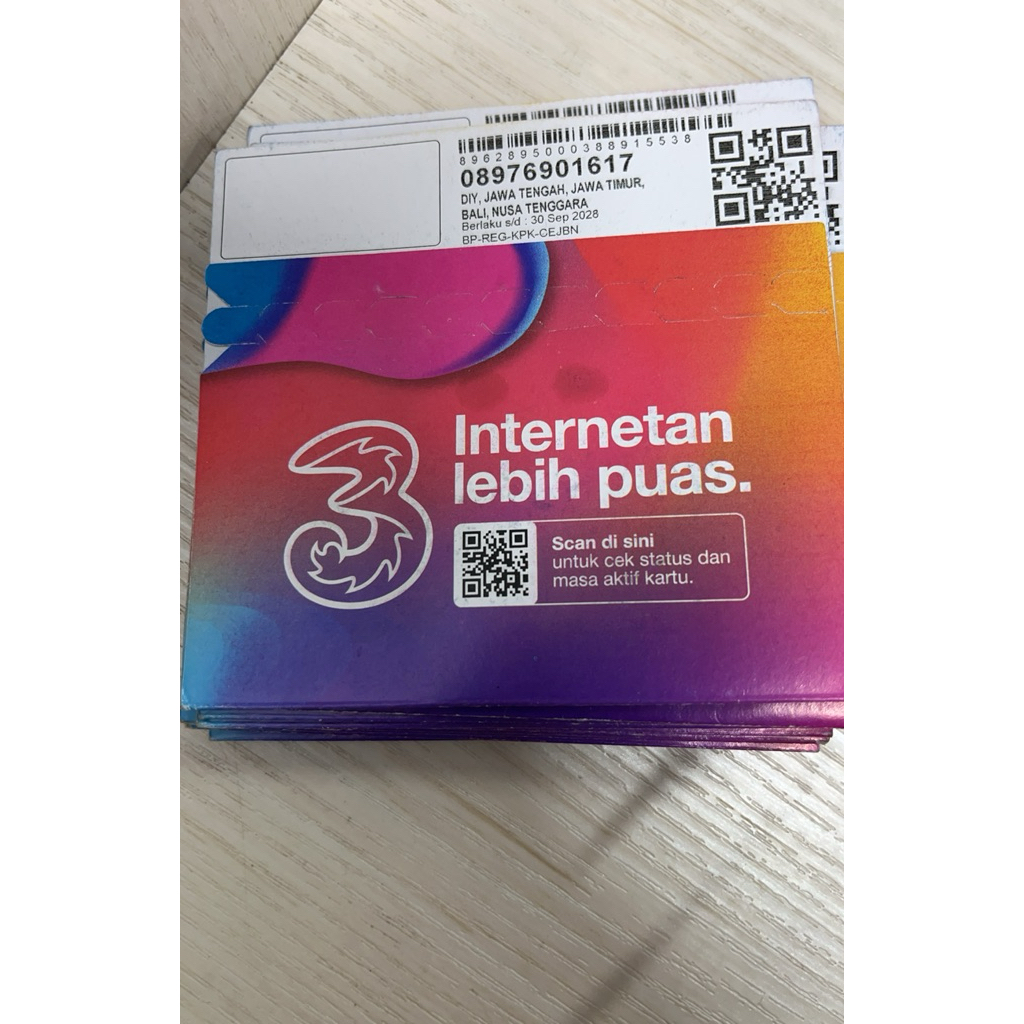 Kartu Perdana Tri bekas