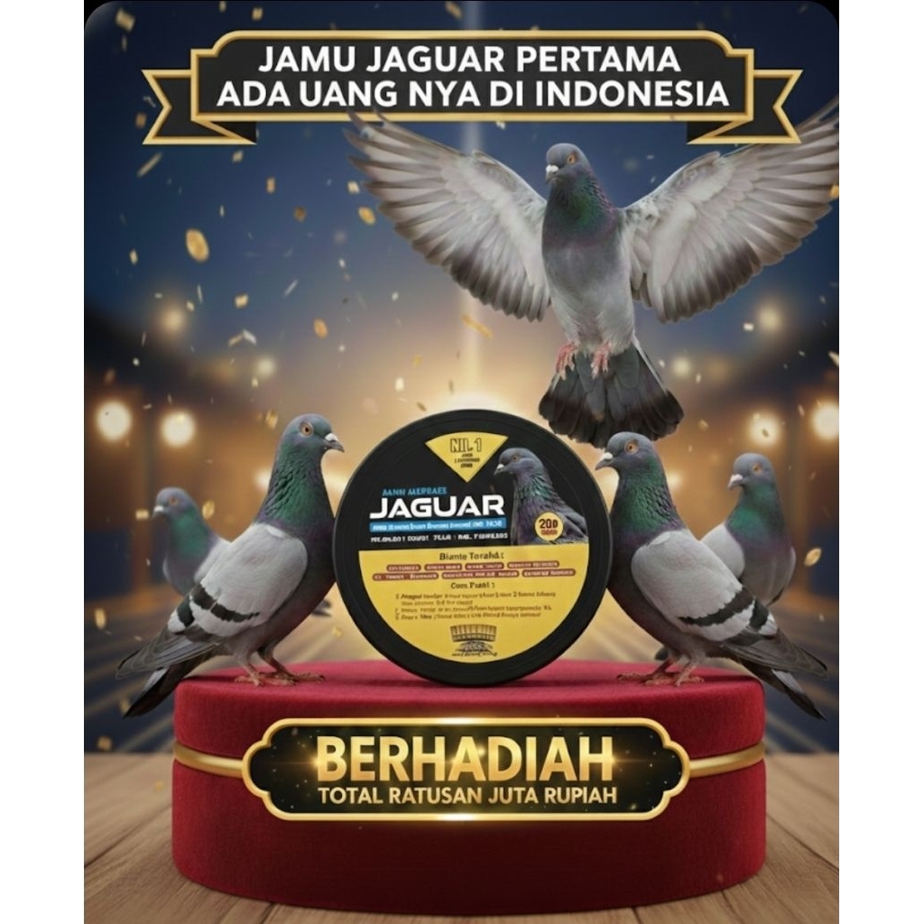 JAMU MERPATI JAGUAR BERHADIAH UANG ISI 100 PILL KHUSUS MERPATI KOLONG DAN BALAP