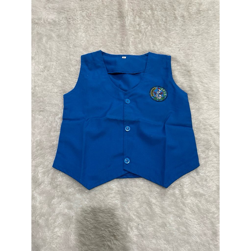 (Obral 2173) Rompi TK biru bahan seragam