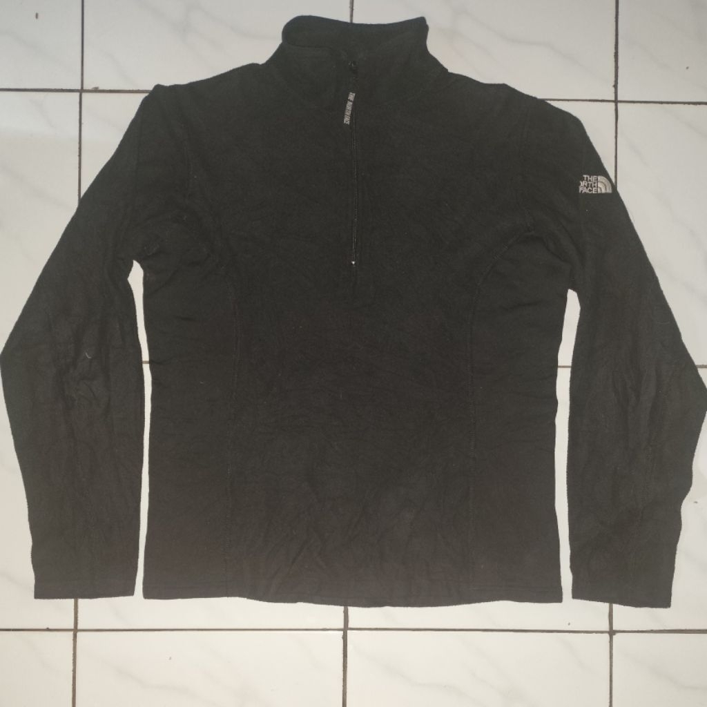 tnf women halfzip polartec baselayer black M