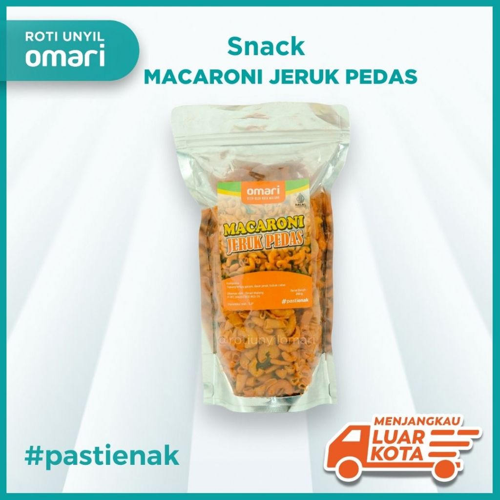 Snack Makaroni Jeruk Pedas Paling Laris | Oleh-Oleh Khas Malang – Omari