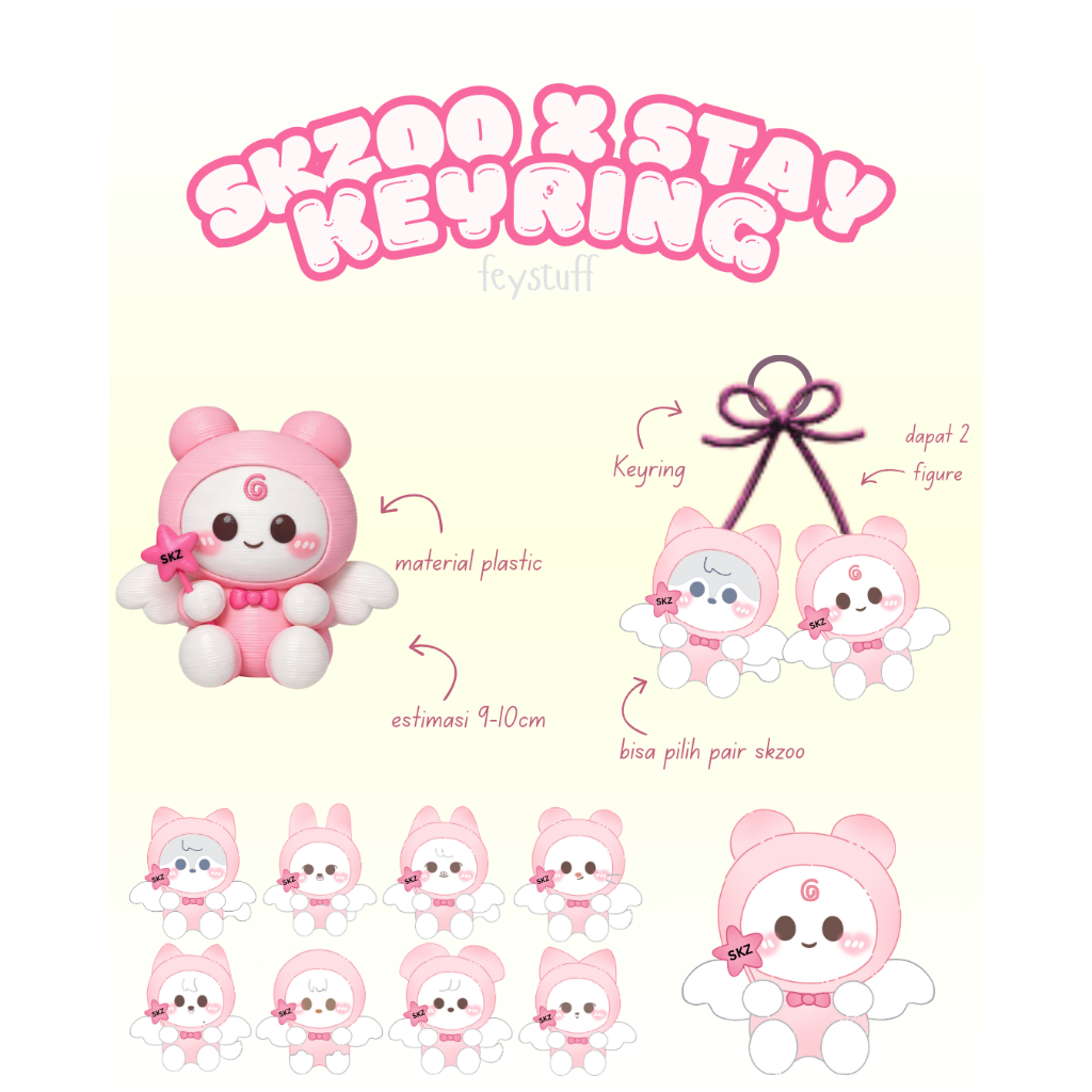 Stayzoo x skzoo figure keyring