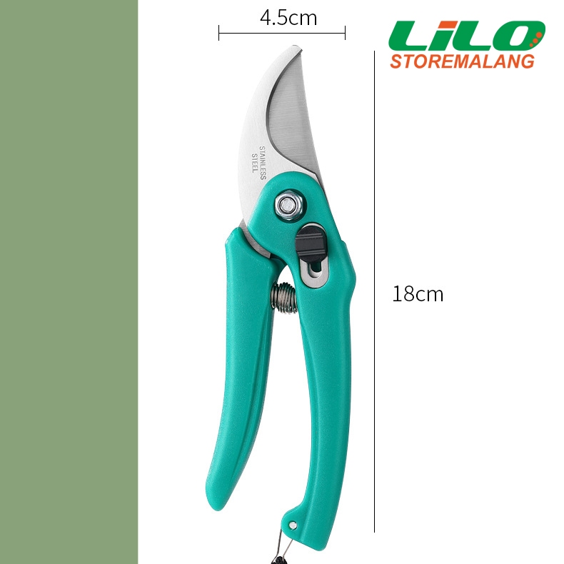 Gunting Dahan Trimming Taman ranting Bunga Bonsai tipe Bengkok Hijau L34