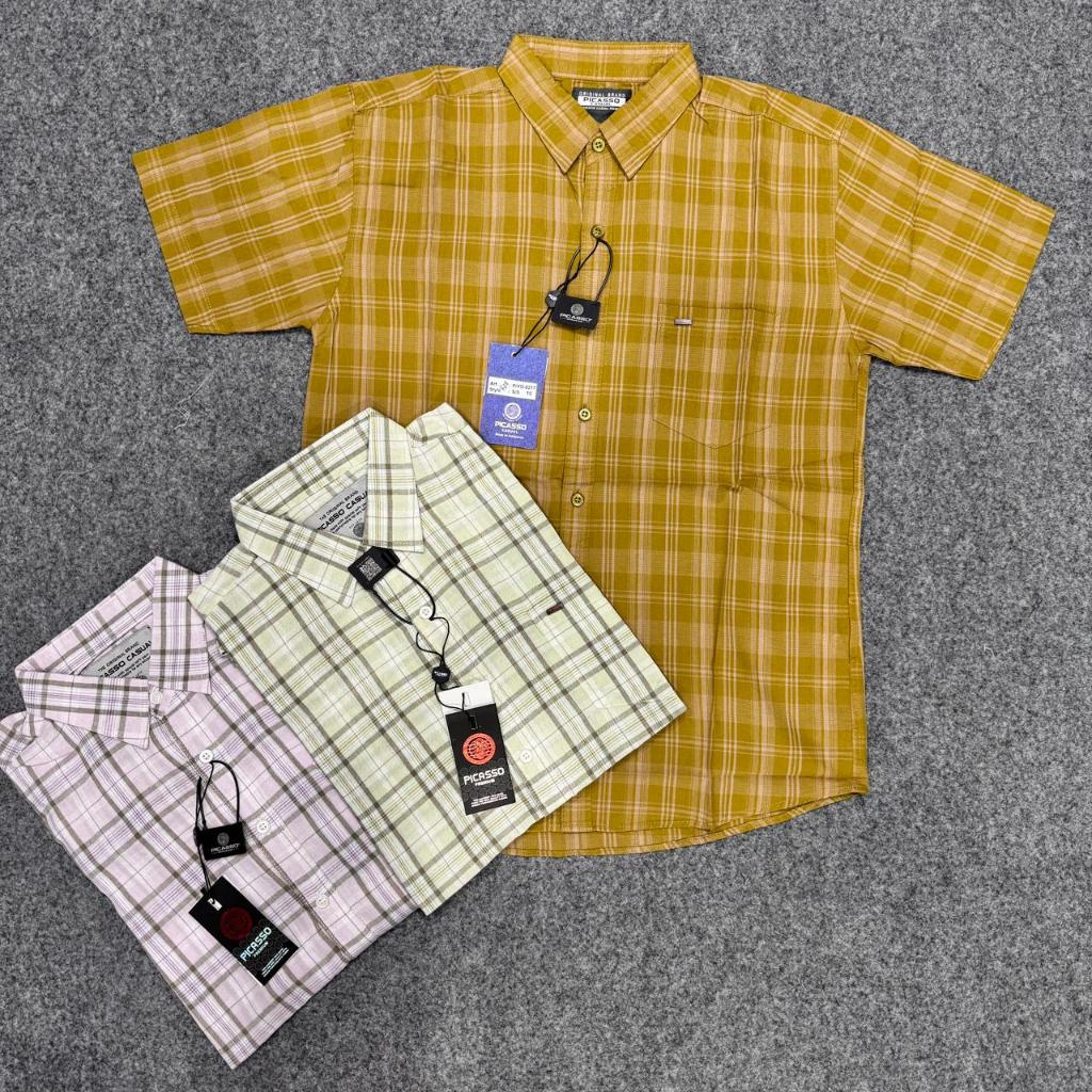 Kemeja Kotak-Kotak Picasso Original