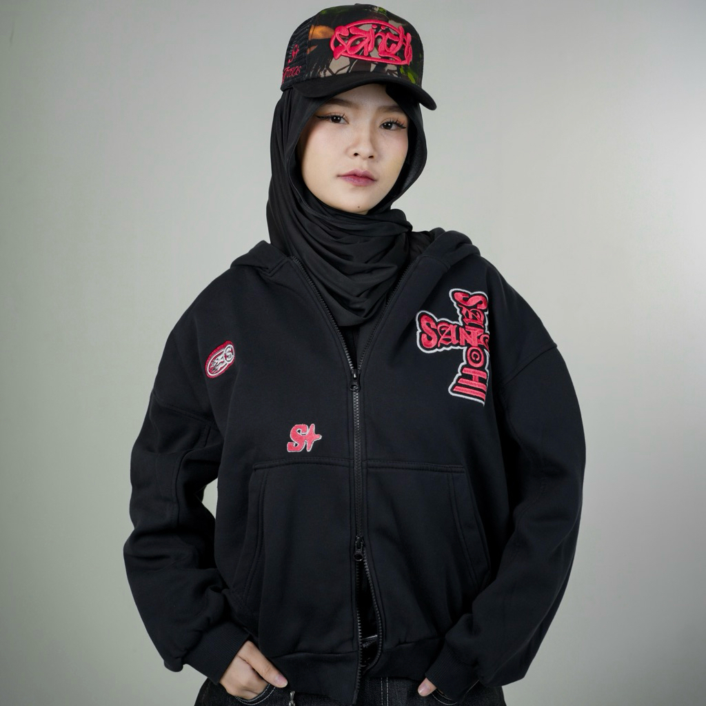 Sanchi Studios - Hoodie Boxy Double Zipper Whisper Unisex