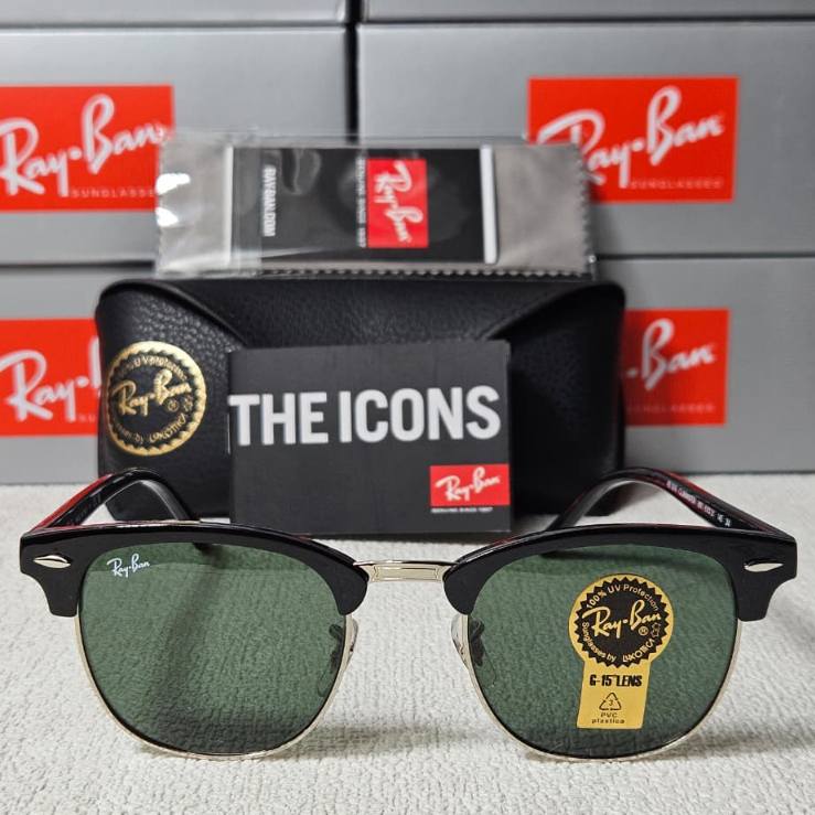 KACAMATA RAYBAN CLUBMASTER RB3016 901 BLACK LIST SILVER ORIGINAL