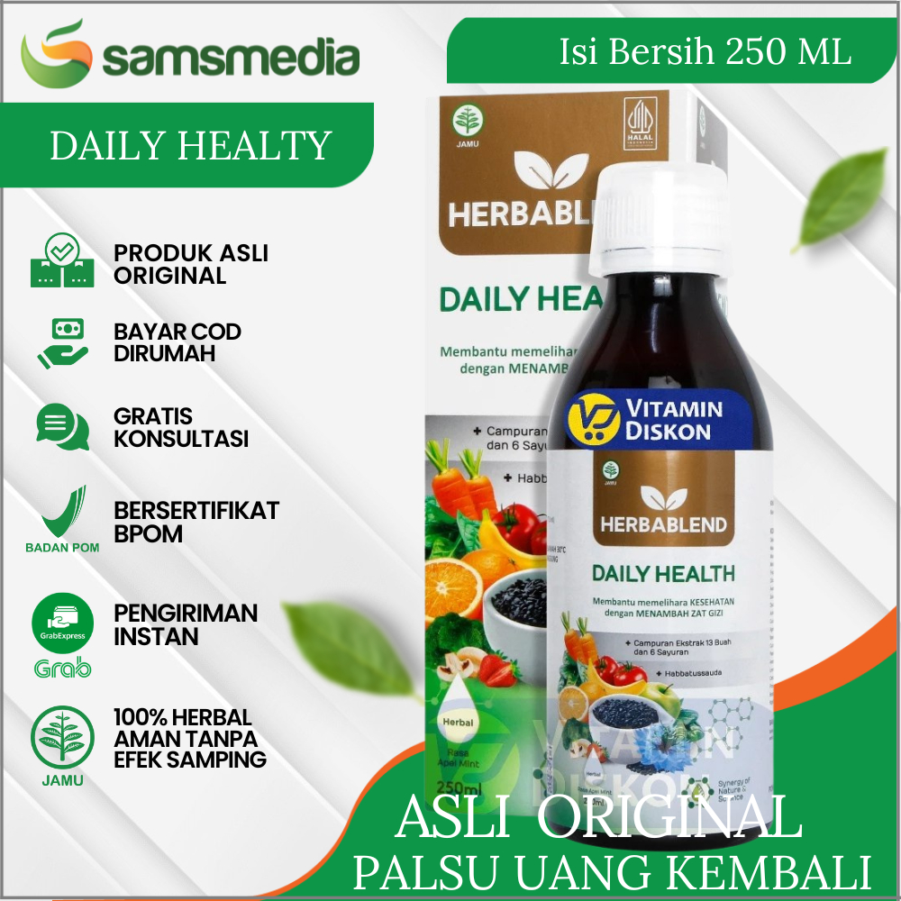 HERBABLEND Daily Health Multivitamin Daya Tahan Tubuh B Kompleks 250ML Dewasa Anak