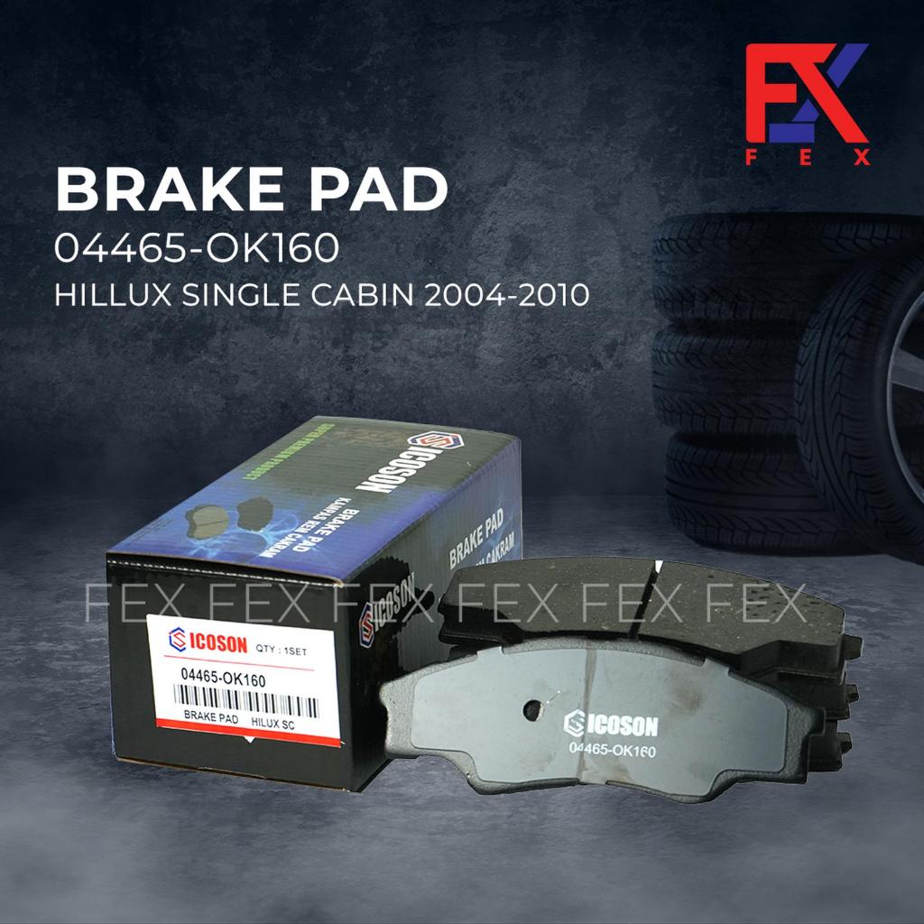 ICOSON Brake Pad (Kampas Rem) TOYOTA HILLUX SINGLE CABIN 2004-2010