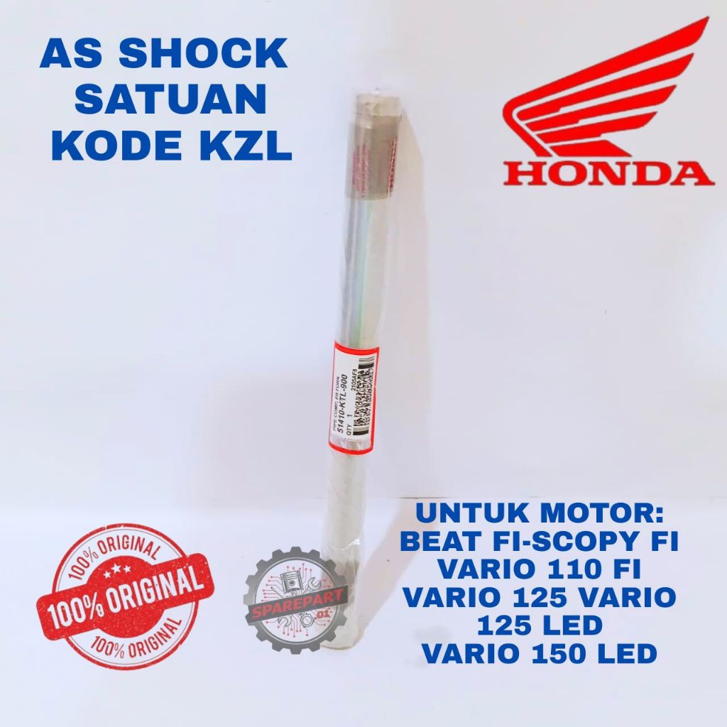 AS SHOCK SATUAN ORIGINAL HONDA KODE KZL, AS SHOCK BEAT FI, SCOPY FI, VARIO  110 FI, VARIO 125 LED, V