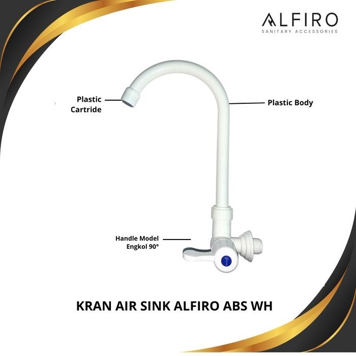 Kran Angsa Wastafel  Cuci Piring dapur keran Air Plastik PVC engkol samping kerang angsa