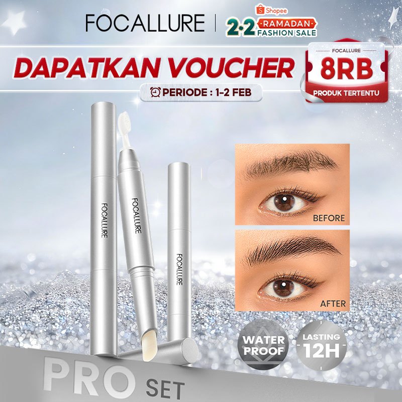 FOCALLURE Setting Eyebrow Wax Browcara Lasting 2-in-1 Built-in Brush #Pro-set