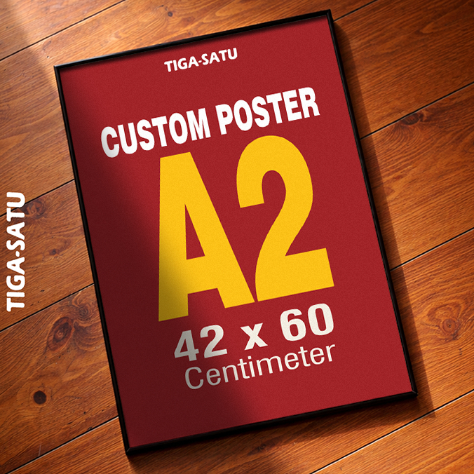 Custom Frame Poster Ukuran A2 - Frame Block Bingkai Poster Dinding Dekorasi Kamar Ruang Tamu Minimal