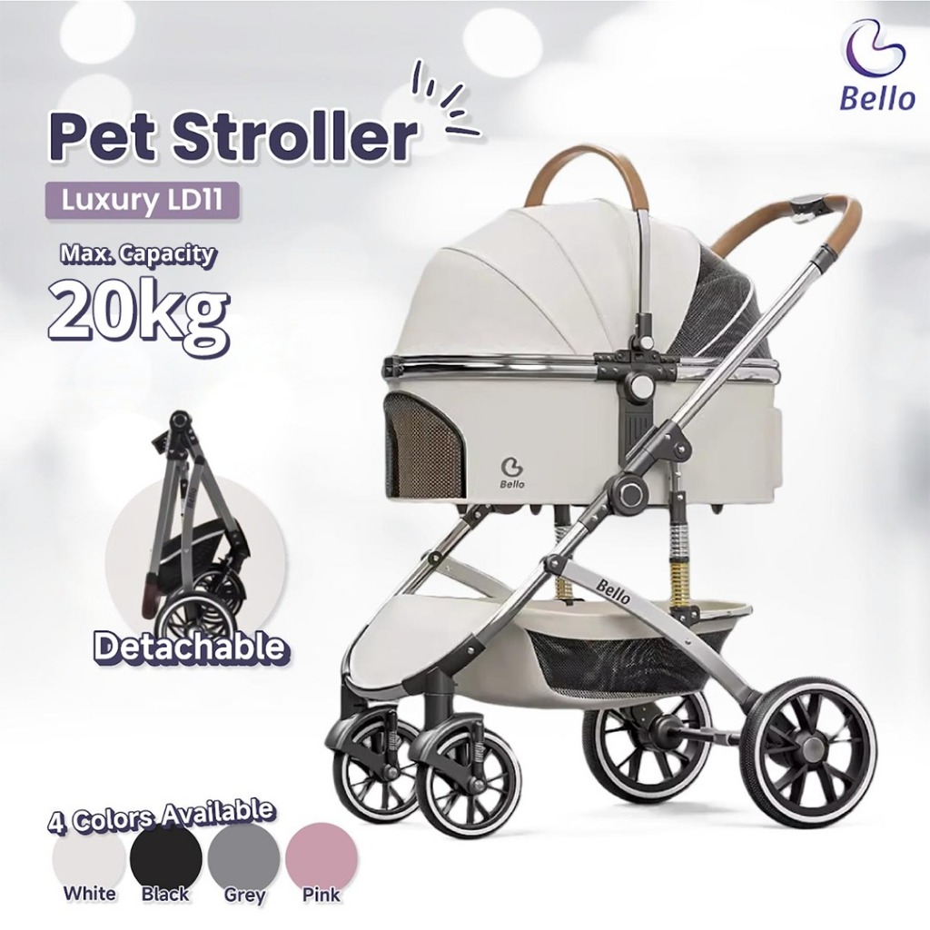 BELLO Pet Stroller Detachable Luxury LD11