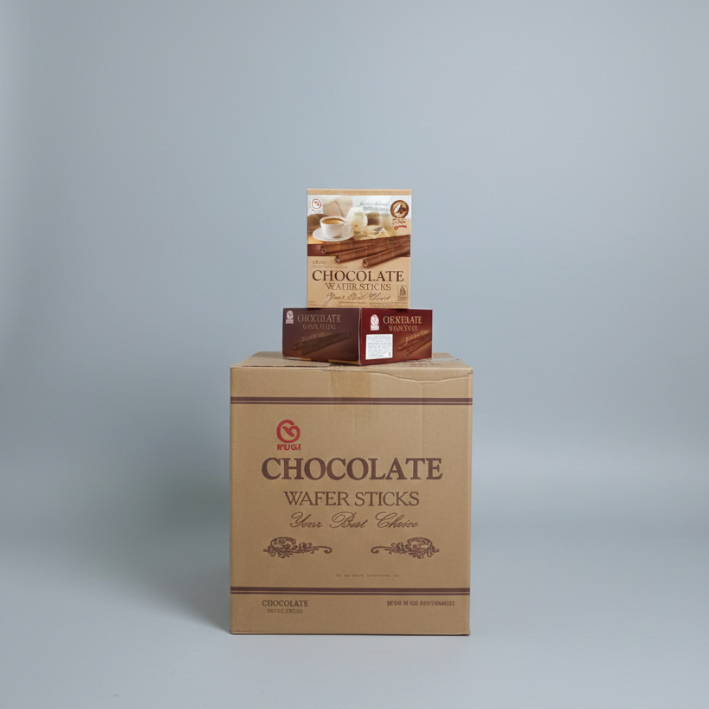 Kugi Wafer Stick Chocolate 320gr x 12 / Kugi Wafer Stik Chocolate 1dus / Astor Lebaran