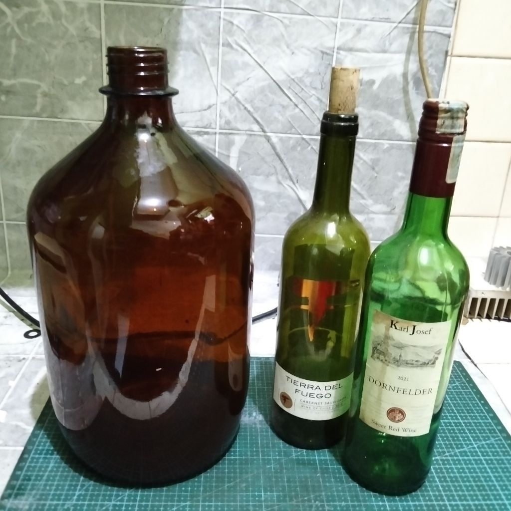 Botol Kaca Estetik Botol Wine Bekas Dekorasi DIY Bekas Mantap