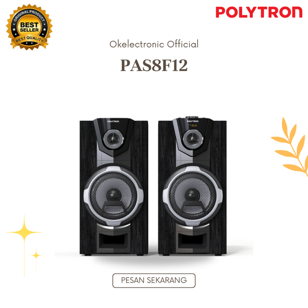 POLYTRON SPEAKER AKTIF PAS 8F12 SPEAKER KARAOKE/PAS-8F12/PAS8F12/PAS 8F12/POLYTRON ORIGINAL GARANSI