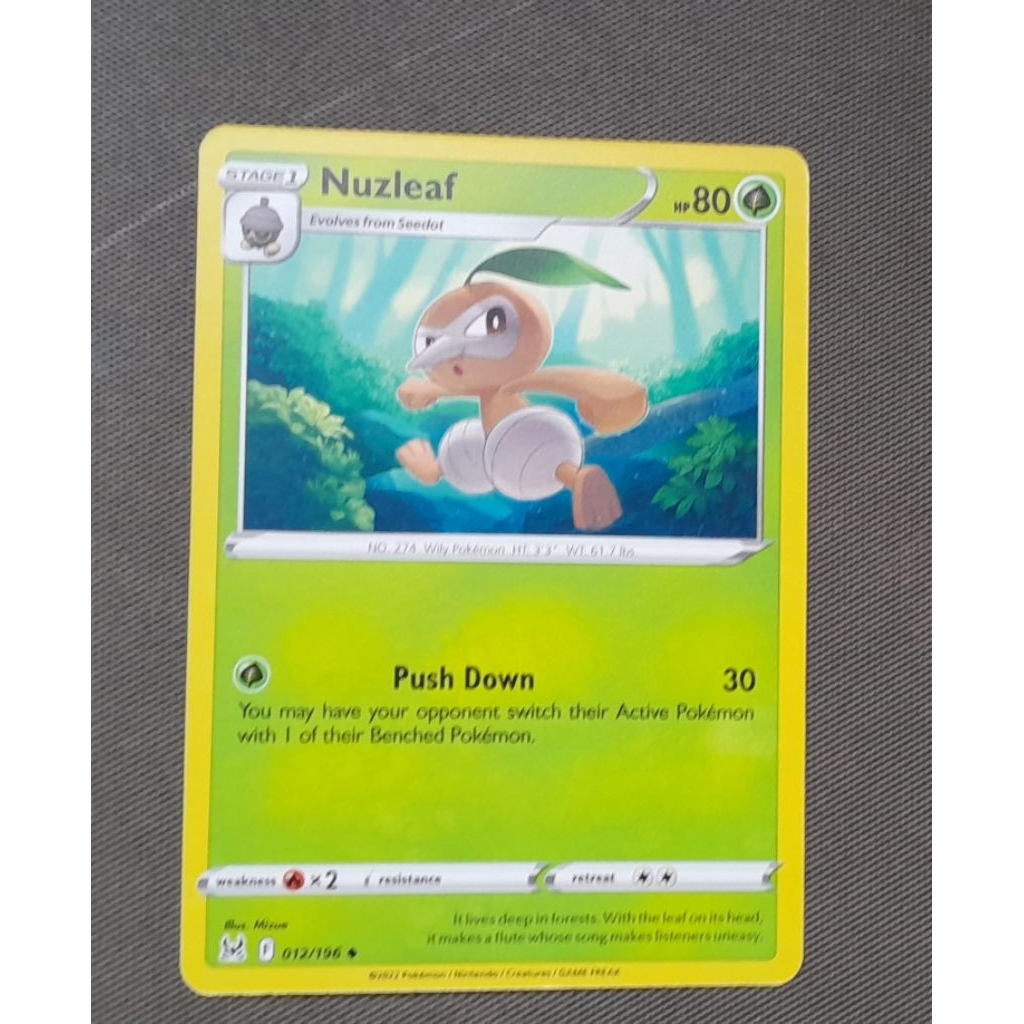 Nuzleaf Pokemon Card