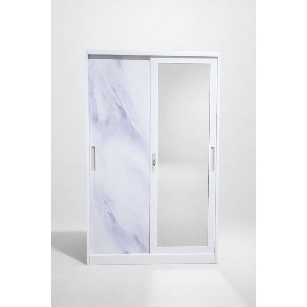 FURNITURE PONTIANAK DISTRIBUTOR - LEMARI PAKAIAN BESI 2 PINTU UK120