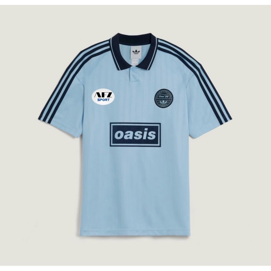 Adidas x Oasis tour jacquard jersey biru