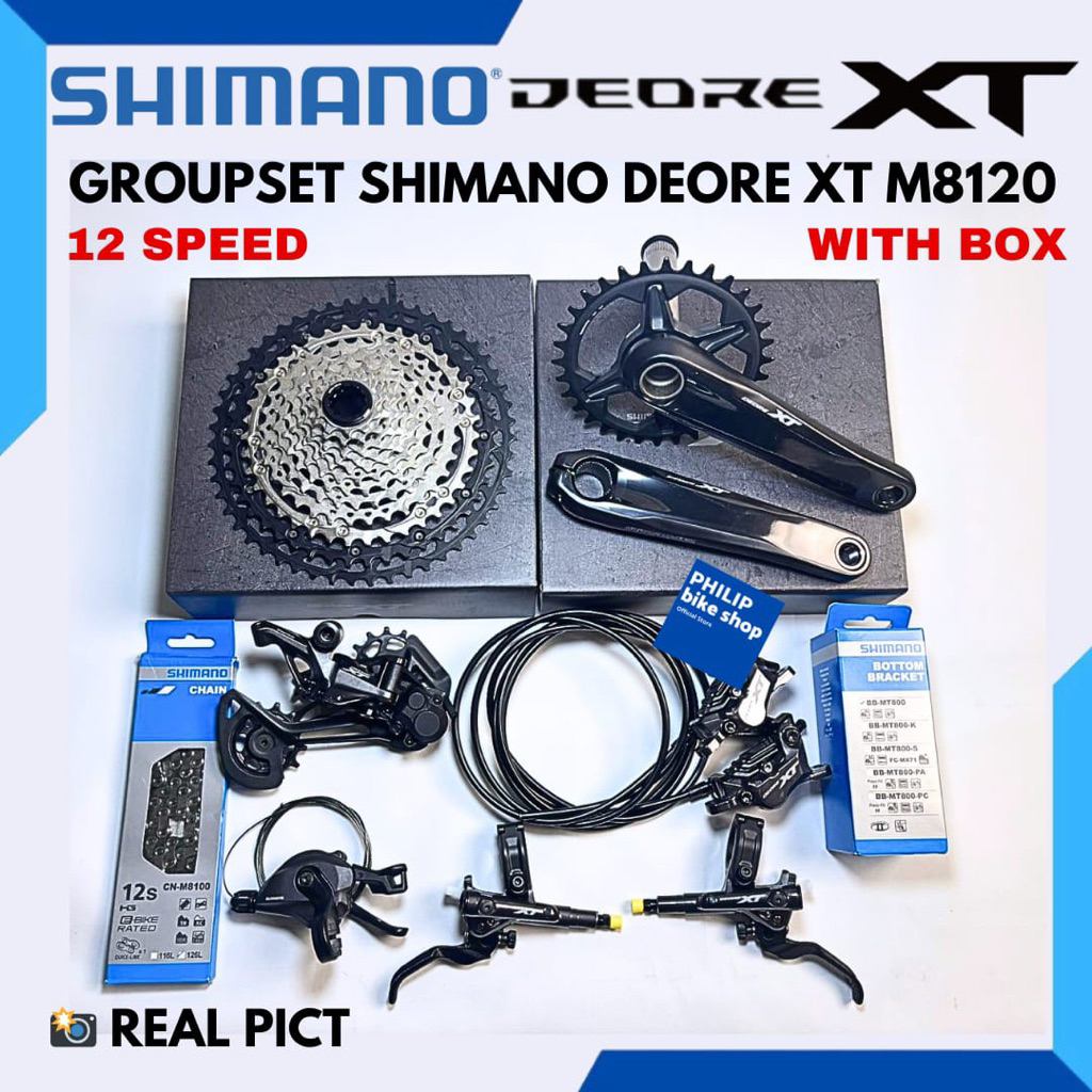 GROUPSET SHIMANO DEORE XT M8120 12 SPEED, CRANK 32T 170MM , CS 10-51T