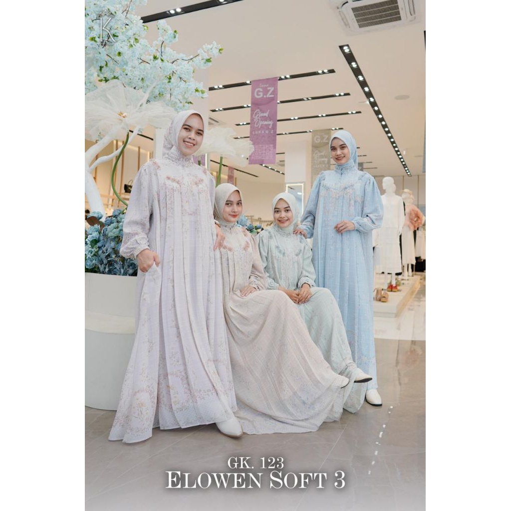 Dress Gamis Luna Kemayu GK.123 ELOWEN SOFT 3 By Luna Hijab Indonesia
