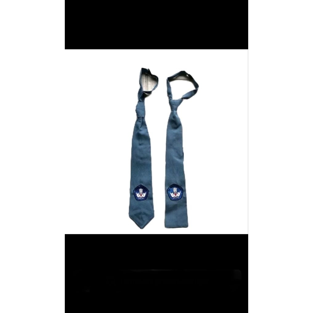 Dasi SMA LOGO BIRU BORDIR DASI SMA PEREKAT