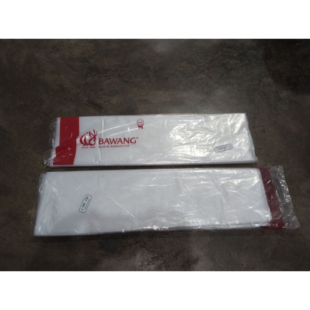 KANTONG PLASTIK JUMBO PE MEREK BAWANG, BUAT KERUPUK UK 50 x 80