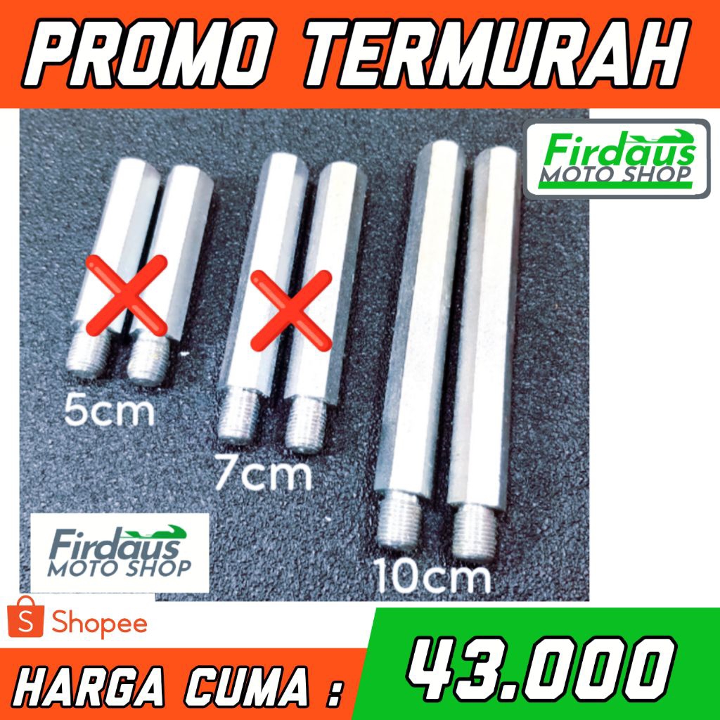 sulingan peninggi shock depan KLX 150 10 cm