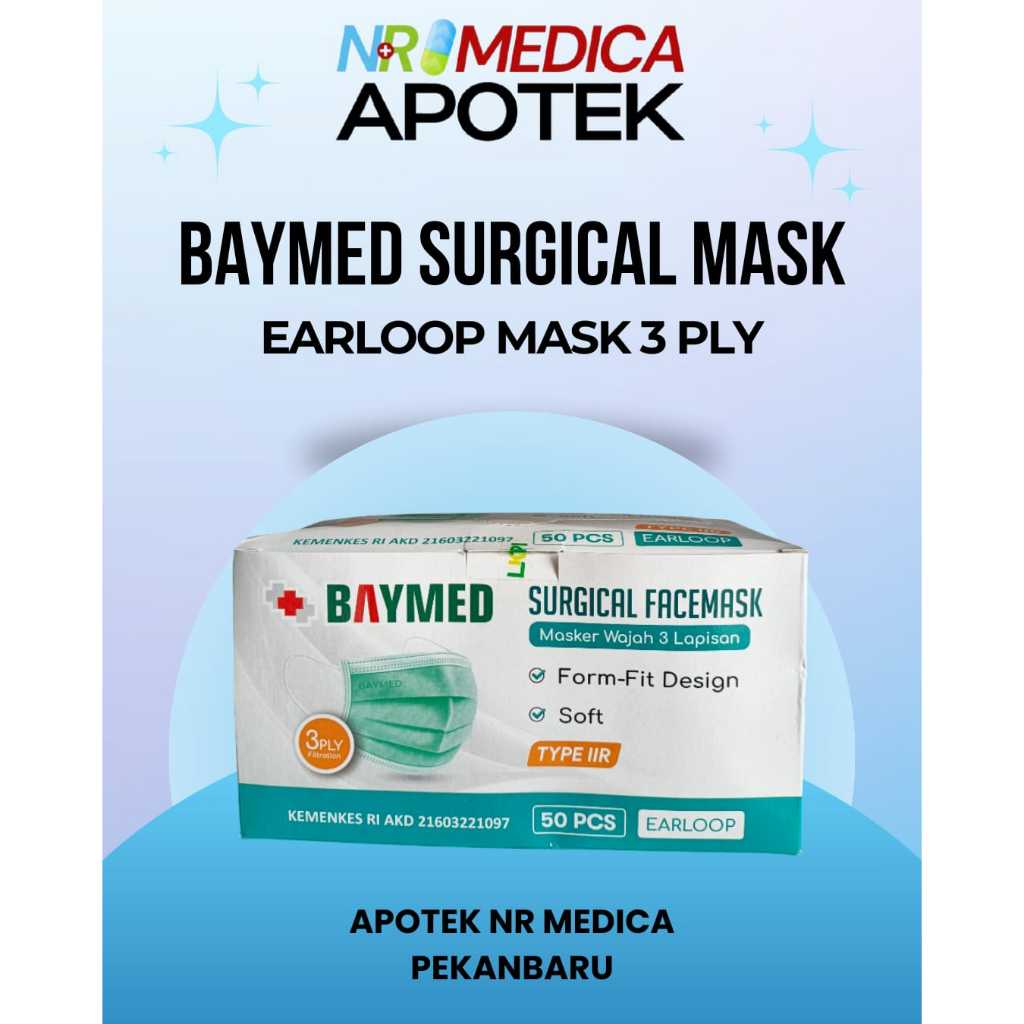 Masker Medis Baymed Masker Earloop Baymed Box Isi 50 Pcs