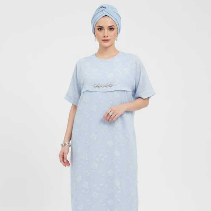 Eprise Kaftan - SS914B BLUE | Gaun Maxi Wanita Muslim | Dress Kaftan | Dress Lebaran
