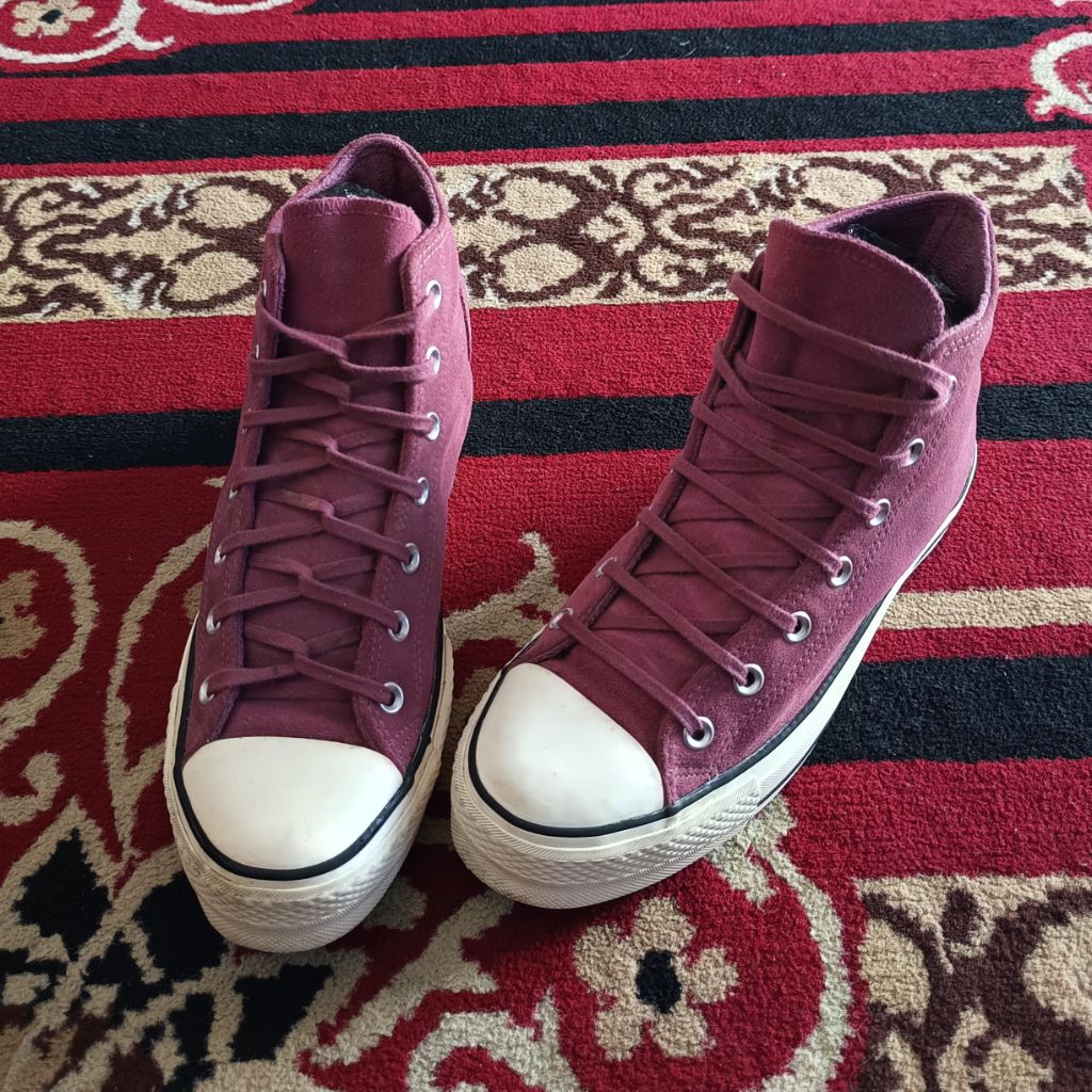 SALE 42-43 CONVERSE CTAS 70s Suede Shadowberry Platform Lift OX