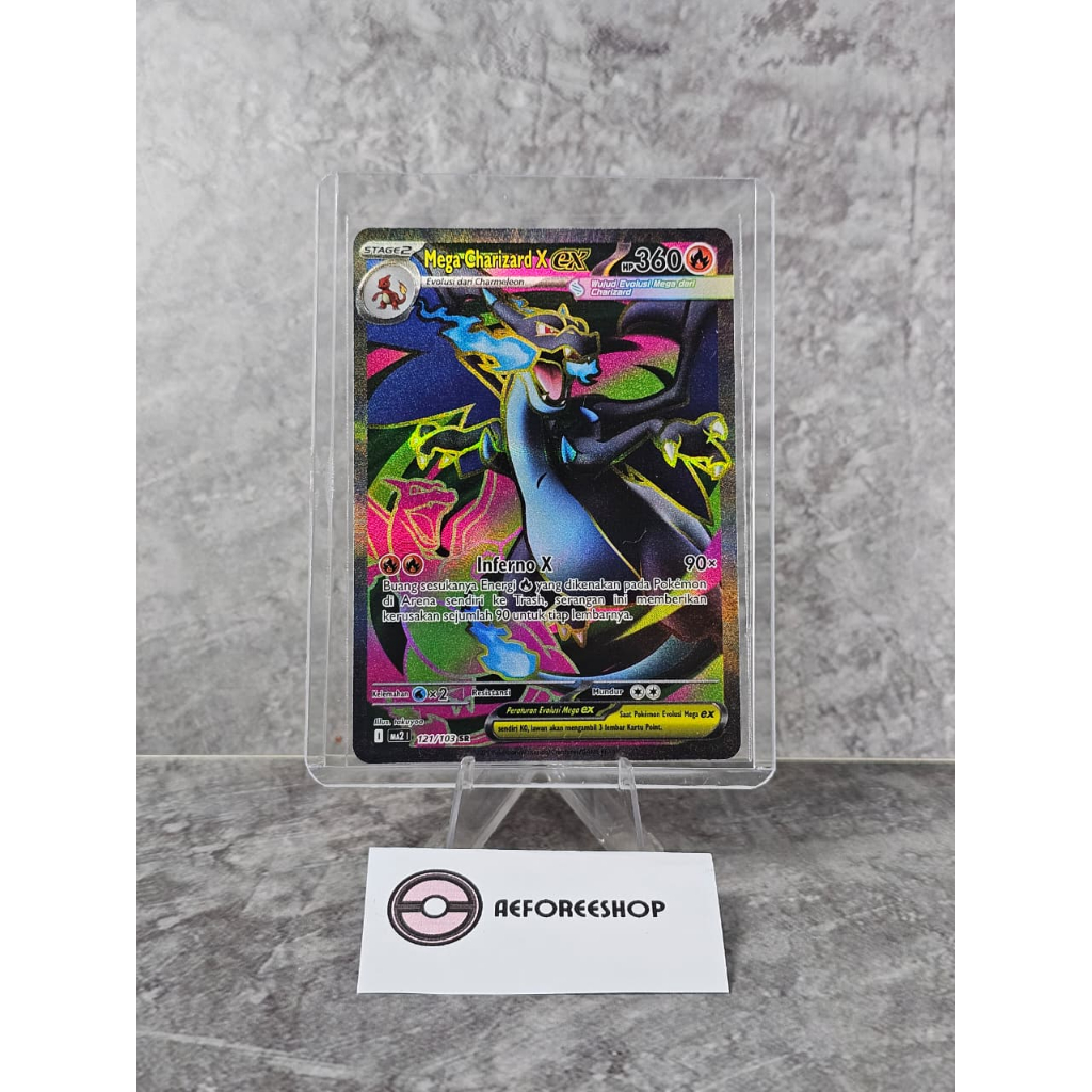 Pokemon TCG Indonesia | Mega Charizard X ex (Kobaran Biru) 121/103 SR