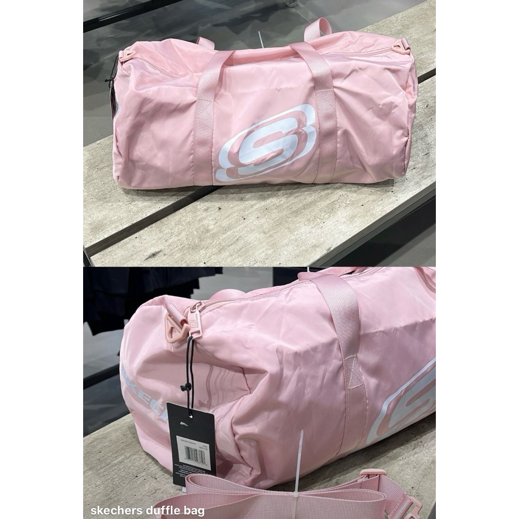 Skechers duffel bag warna pink original