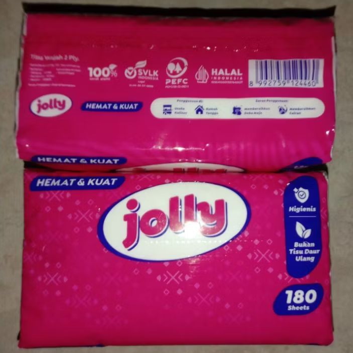 Jolly Facial Tissue 180 Lembar, Paseo Smart 390 Lembar, Nice Facial Tissue 360 Lembar, Nice Facial T